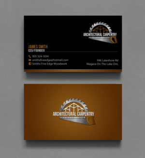 Business Card Design by chandrayaan.creative for Smith's Fine Edge Woodwork | Design: #11194522