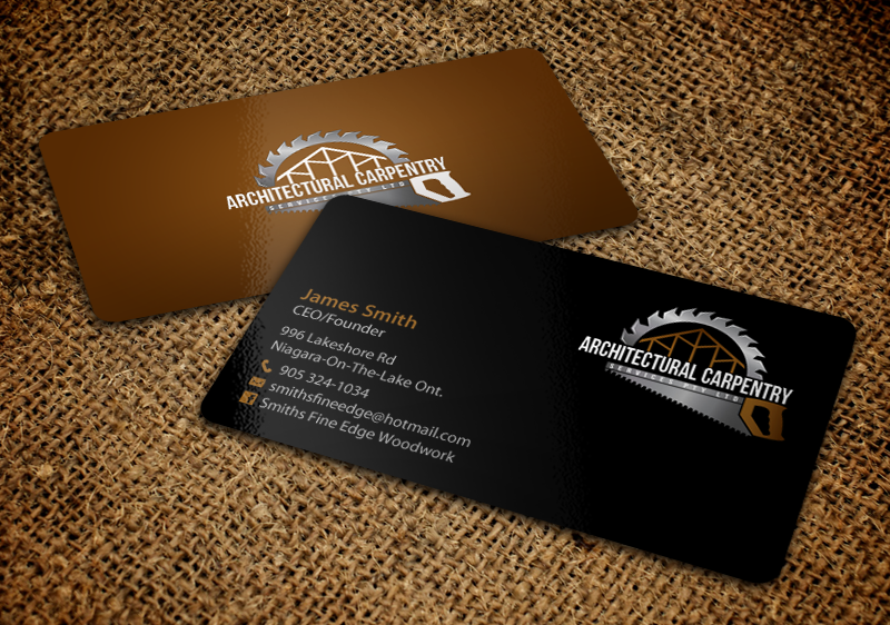 Business Card Design by chandrayaan.creative for Smith's Fine Edge Woodwork | Design #11197102