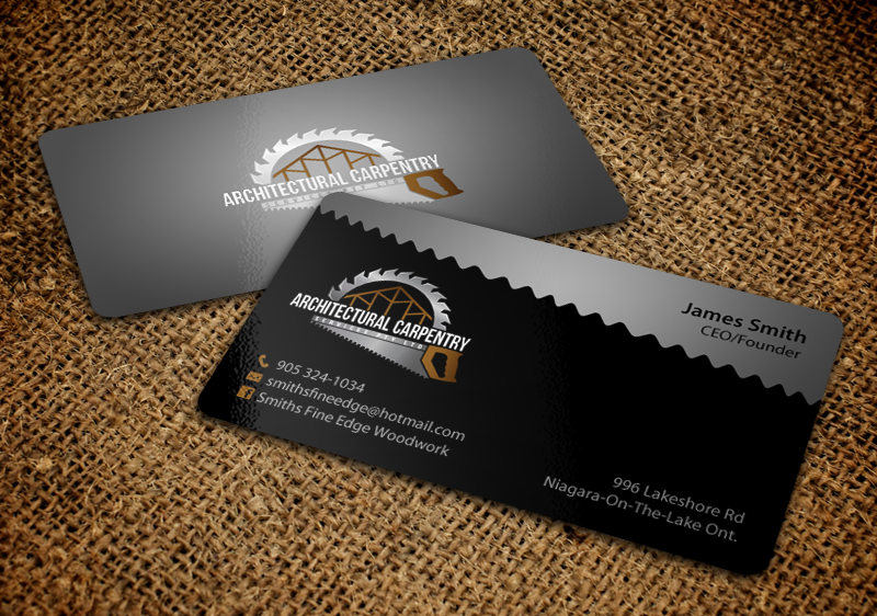 Business Card Design by chandrayaan.creative for Smith's Fine Edge Woodwork | Design #11197104