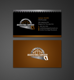Business Card Design by chandrayaan.creative for Smith's Fine Edge Woodwork | Design: #11197105