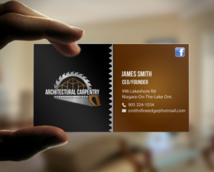 Business Card Design by chandrayaan.creative for Smith's Fine Edge Woodwork | Design: #11197138