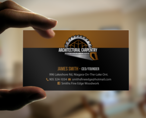 Business Card Design by chandrayaan.creative for Smith's Fine Edge Woodwork | Design: #11197140