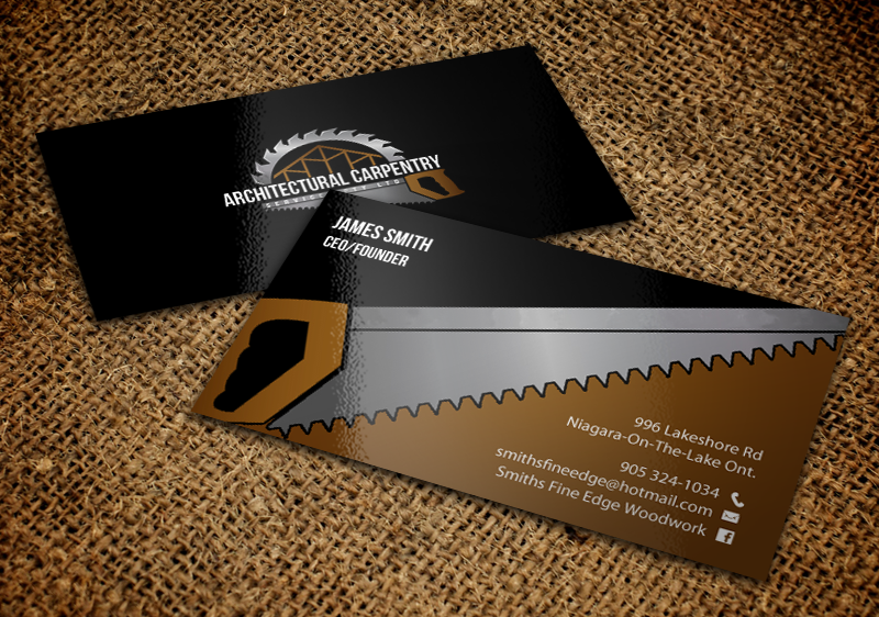Business Card Design by chandrayaan.creative for Smith's Fine Edge Woodwork | Design #11197144