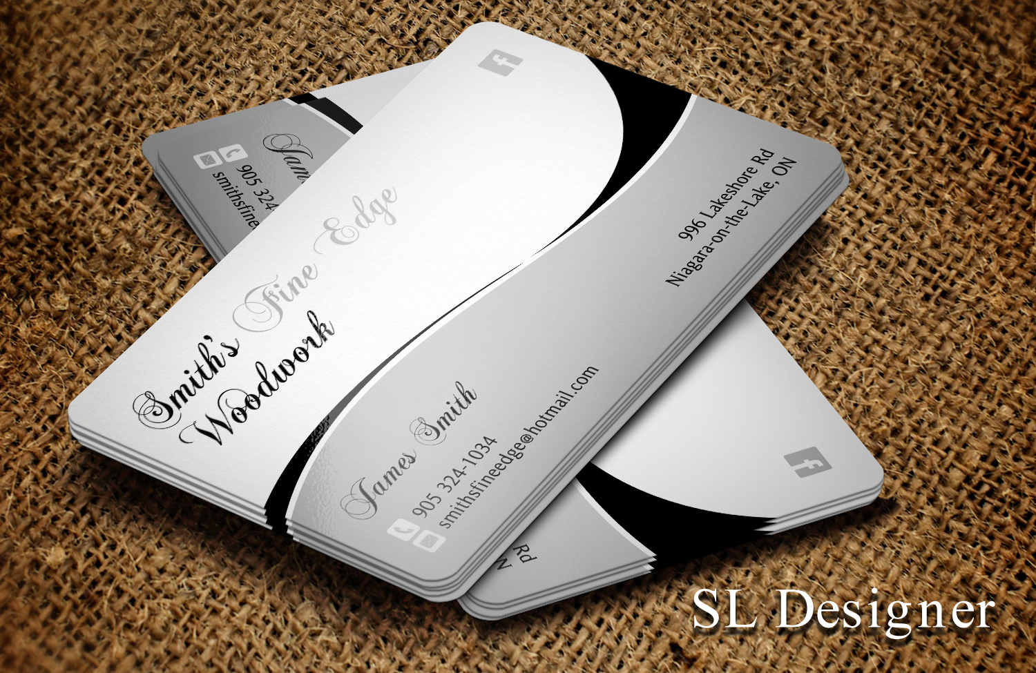 Business Card Design by SL Designer for Smith's Fine Edge Woodwork | Design #11178931