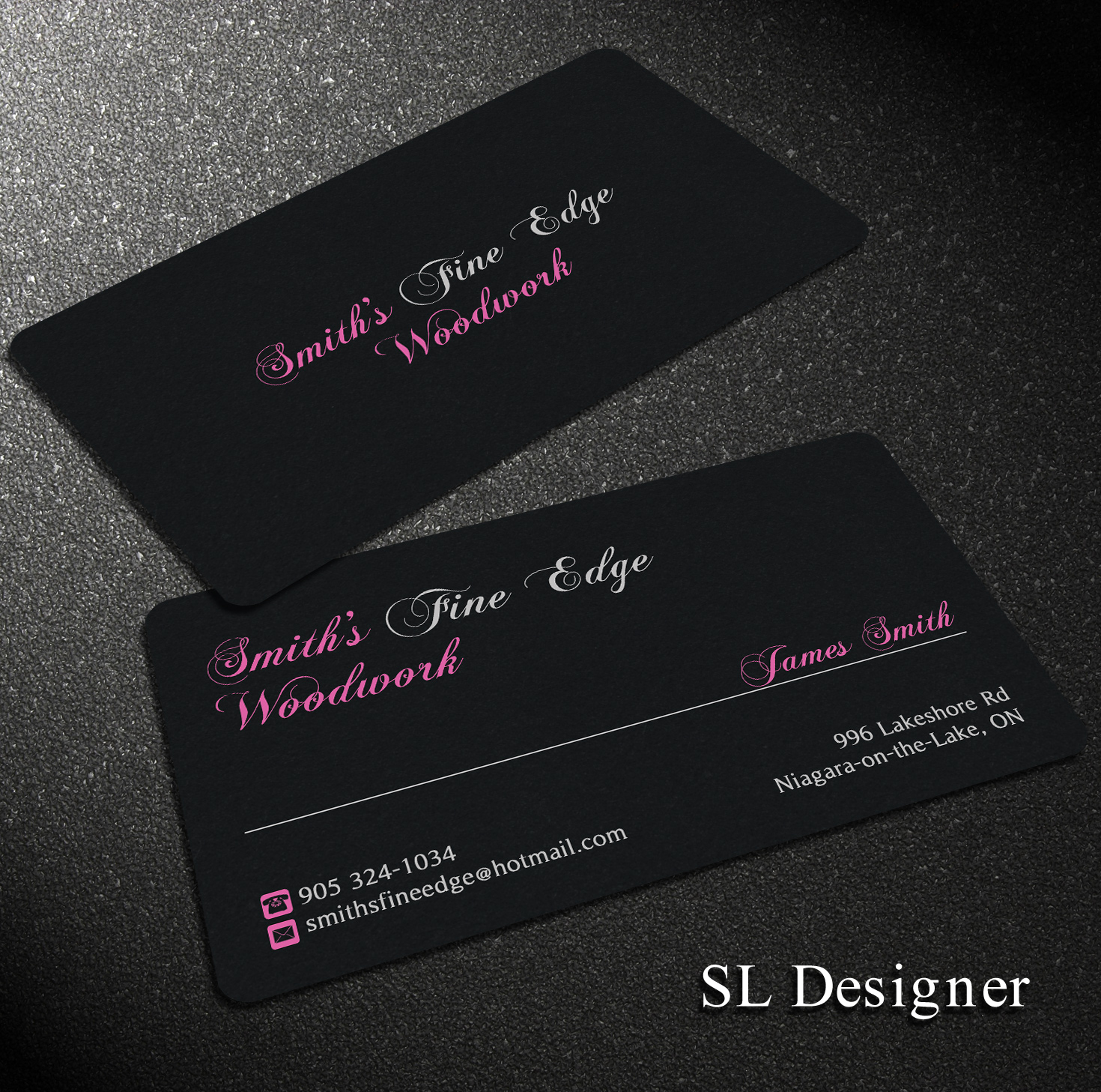 Business Card Design by SL Designer for Smith's Fine Edge Woodwork | Design #11178945