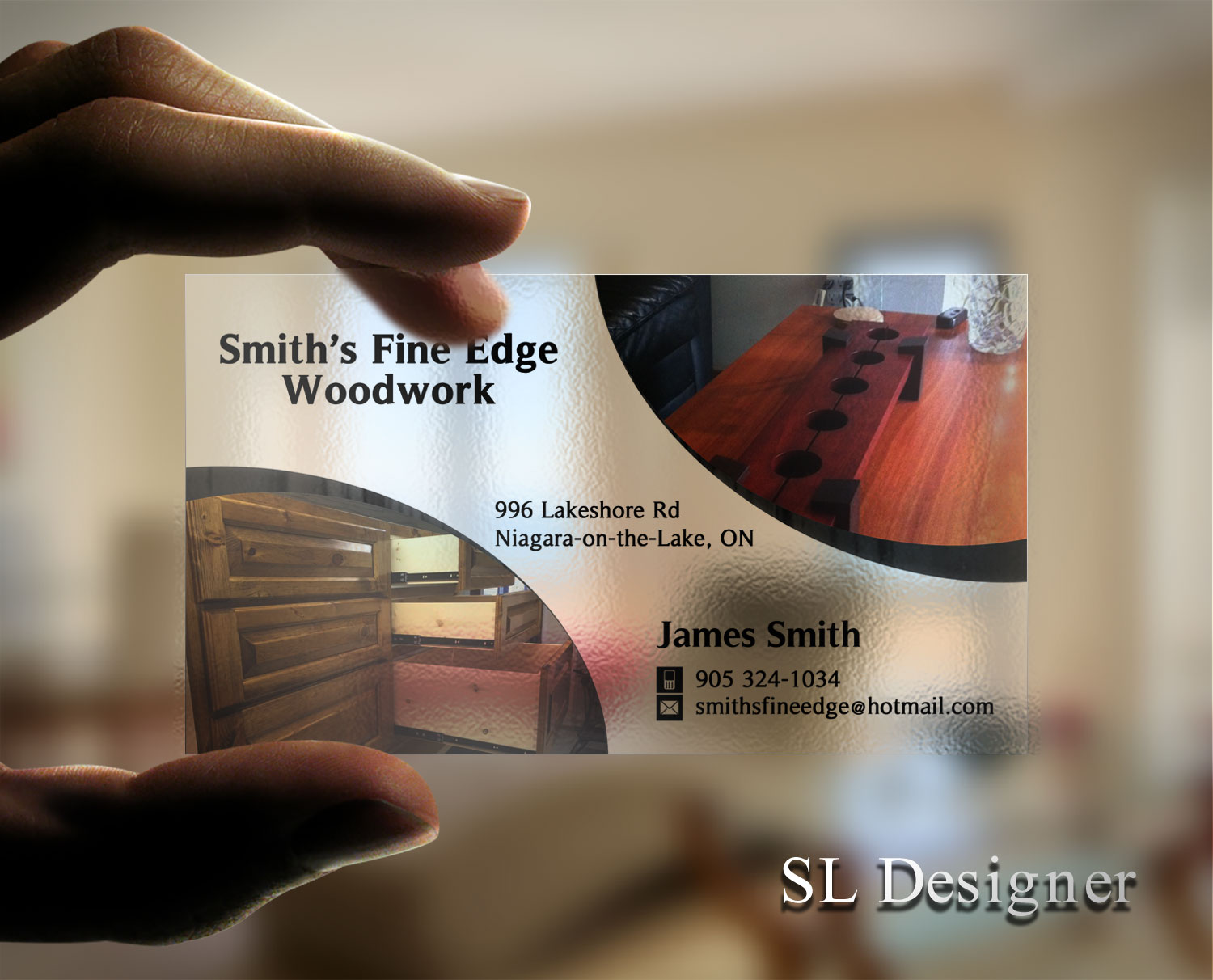 Business Card Design by SL Designer for Smith's Fine Edge Woodwork | Design #11178954