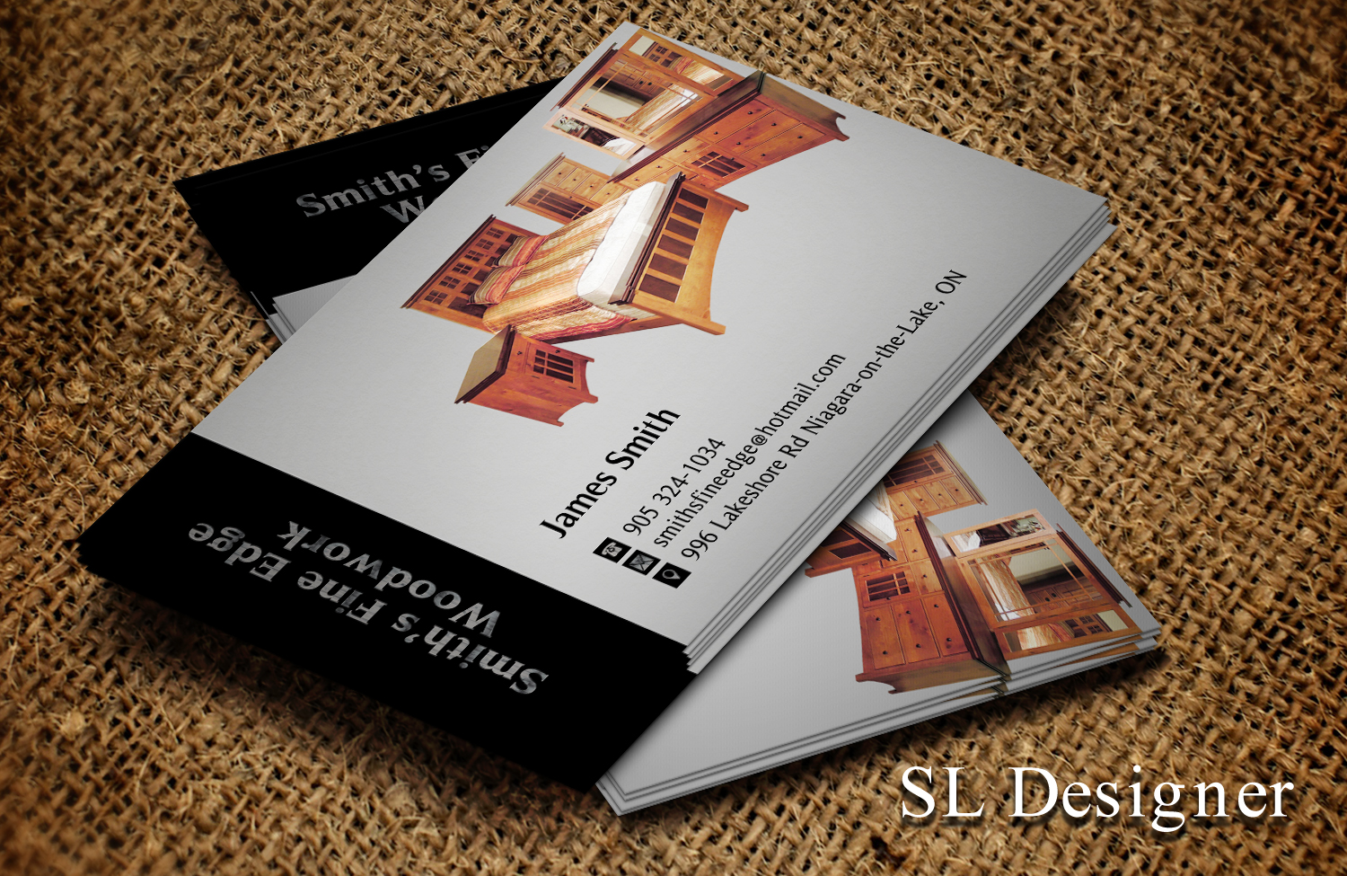Business Card Design by SL Designer for Smith's Fine Edge Woodwork | Design #11180337