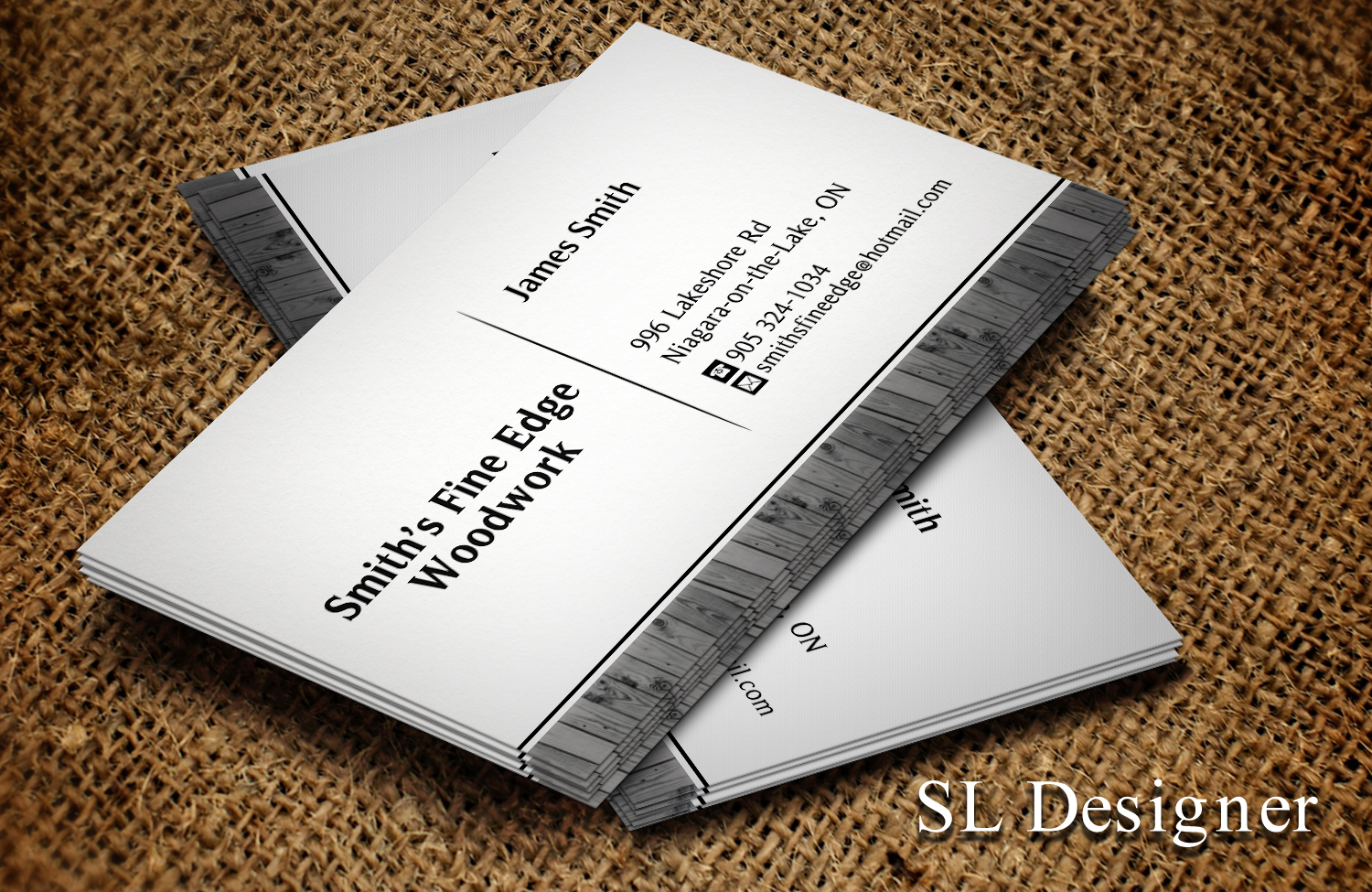 Business Card Design by SL Designer for Smith's Fine Edge Woodwork | Design #11180447