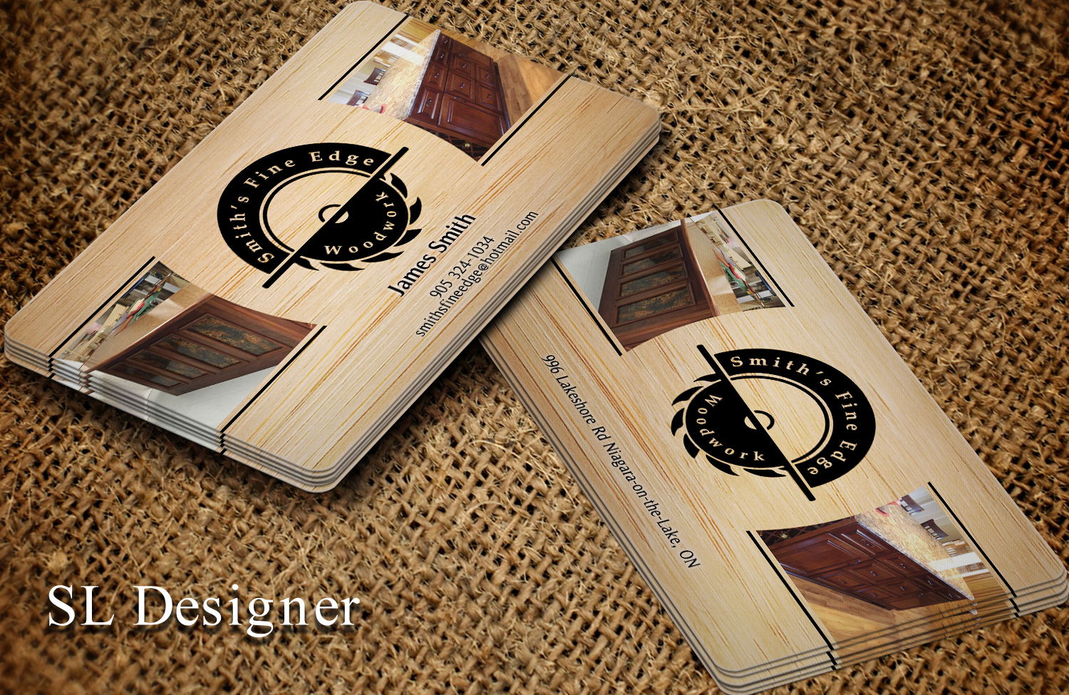 Business Card Design by SL Designer for Smith's Fine Edge Woodwork | Design #11186928