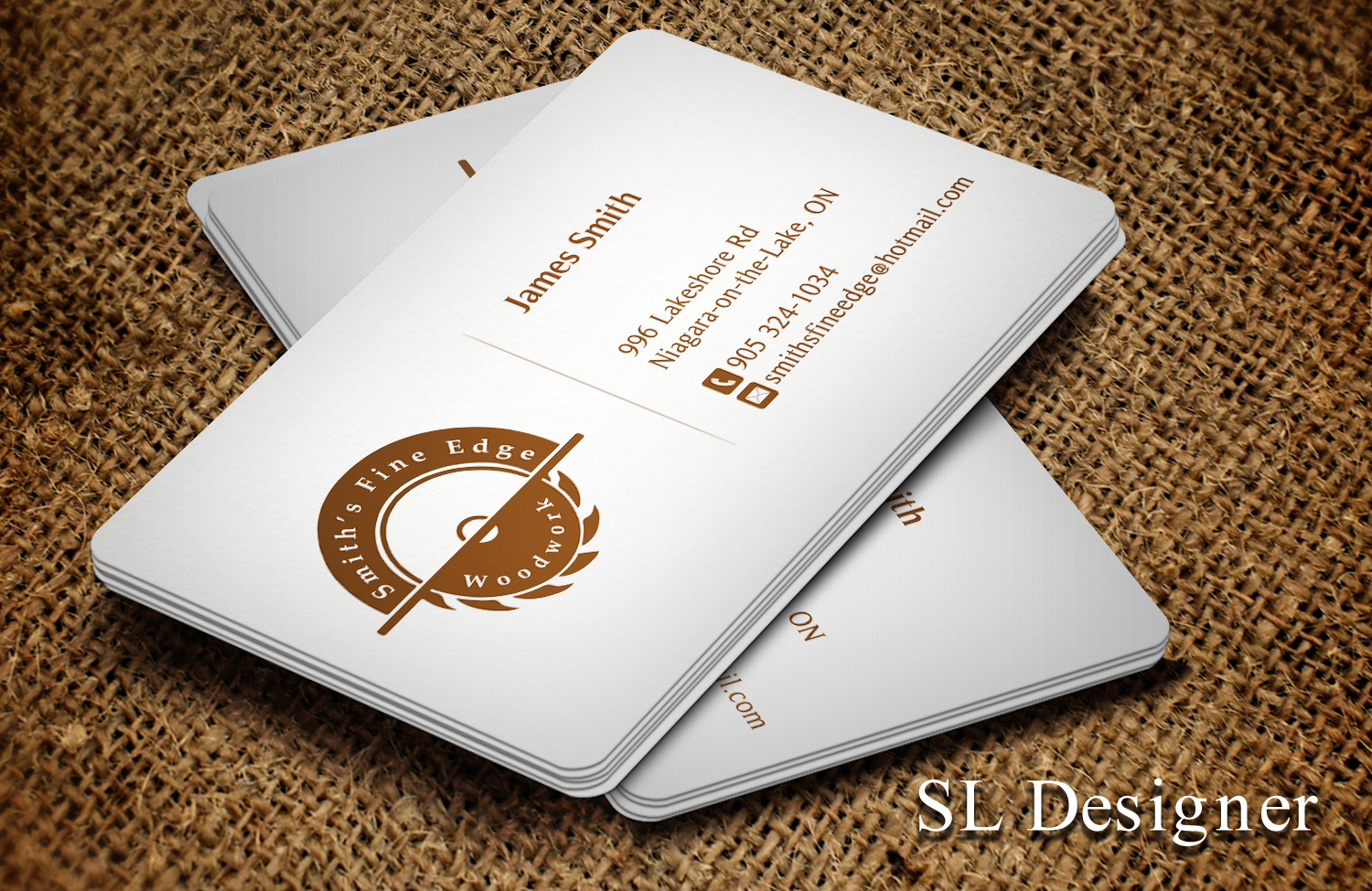 Business Card Design by SL Designer for Smith's Fine Edge Woodwork | Design #11186930