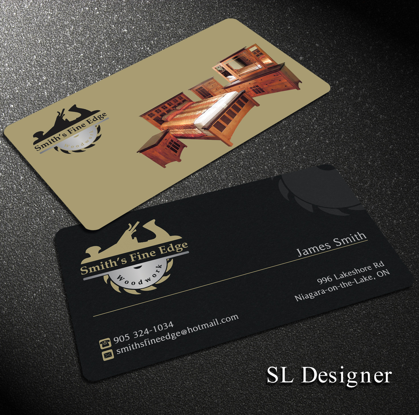 Business Card Design by SL Designer for Smith's Fine Edge Woodwork | Design #11187554