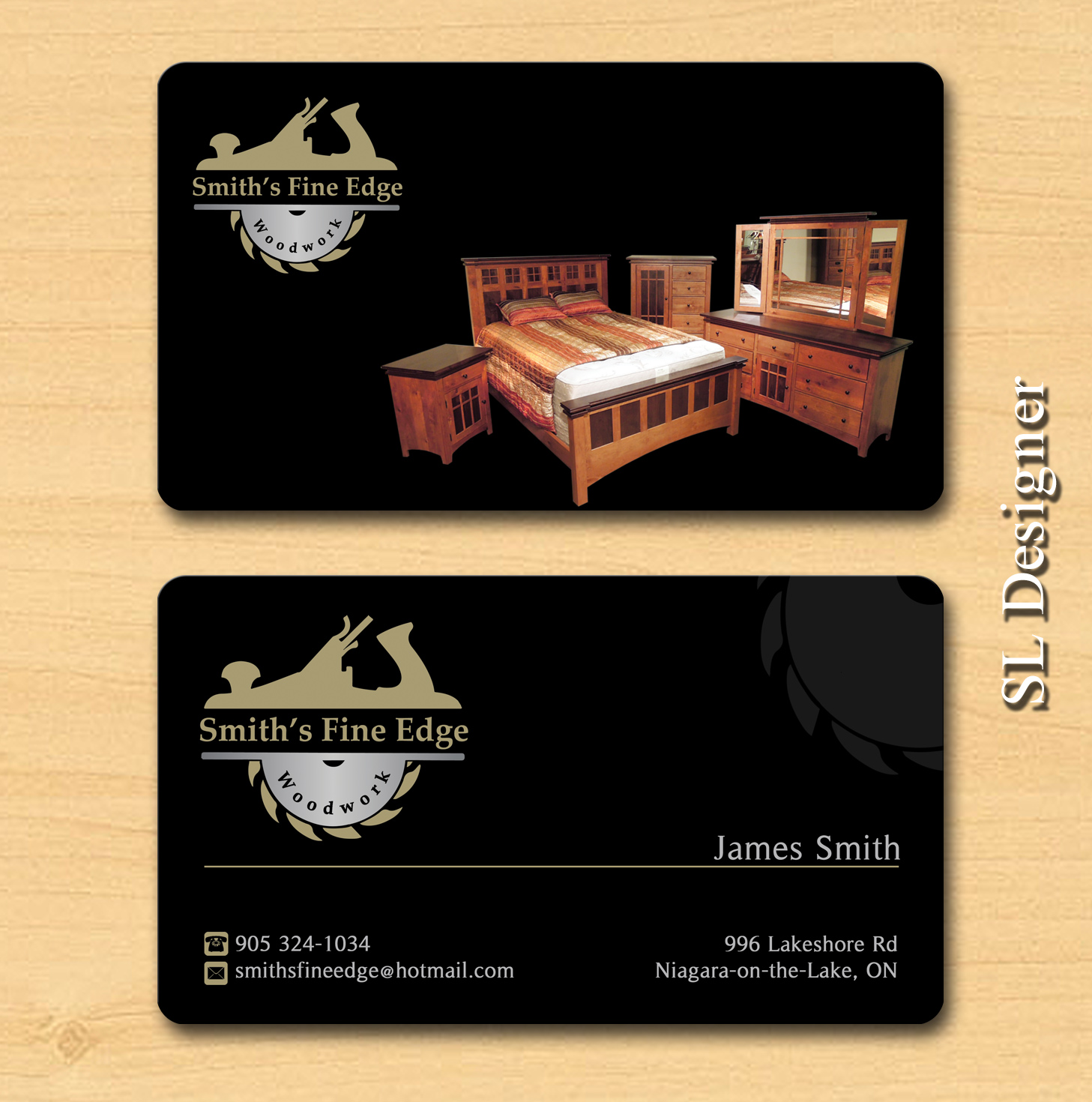 Business Card Design by SL Designer for Smith's Fine Edge Woodwork | Design #11187708
