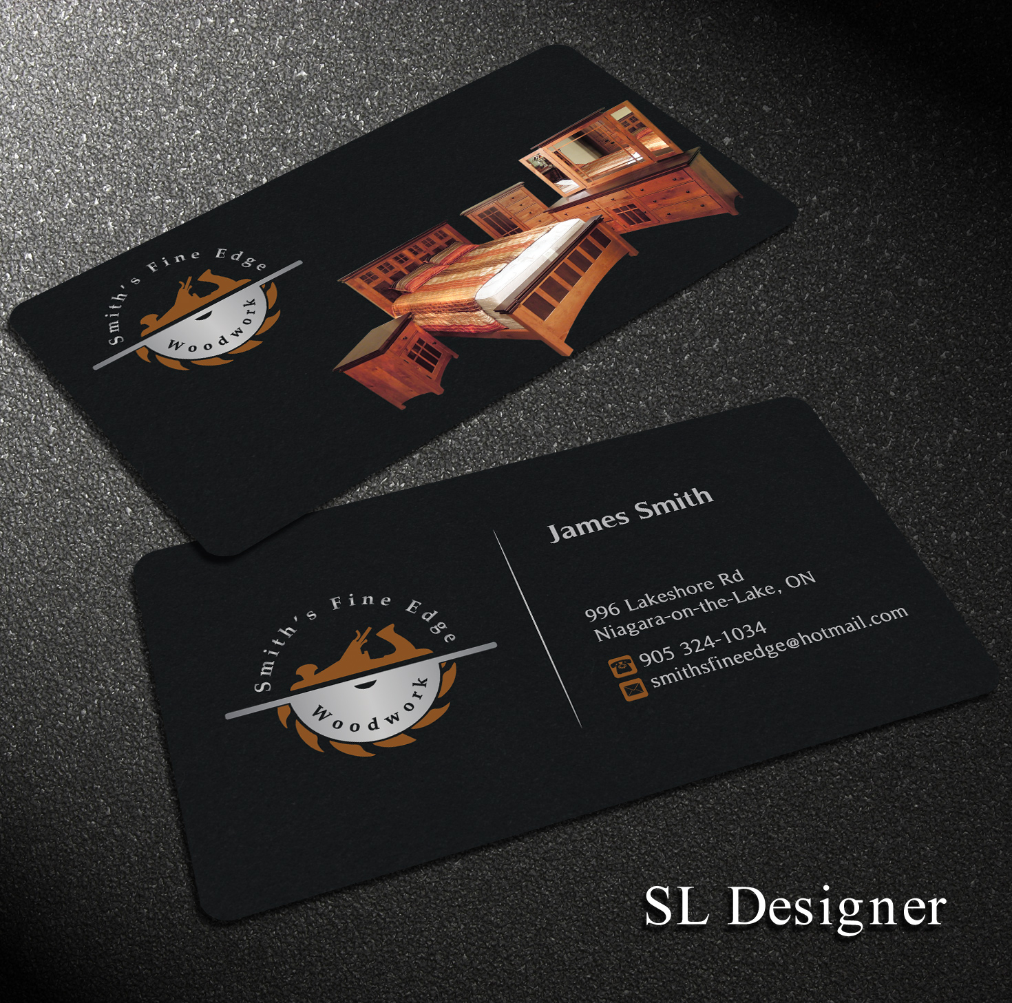 Business Card Design by SL Designer for Smith's Fine Edge Woodwork | Design #11187711