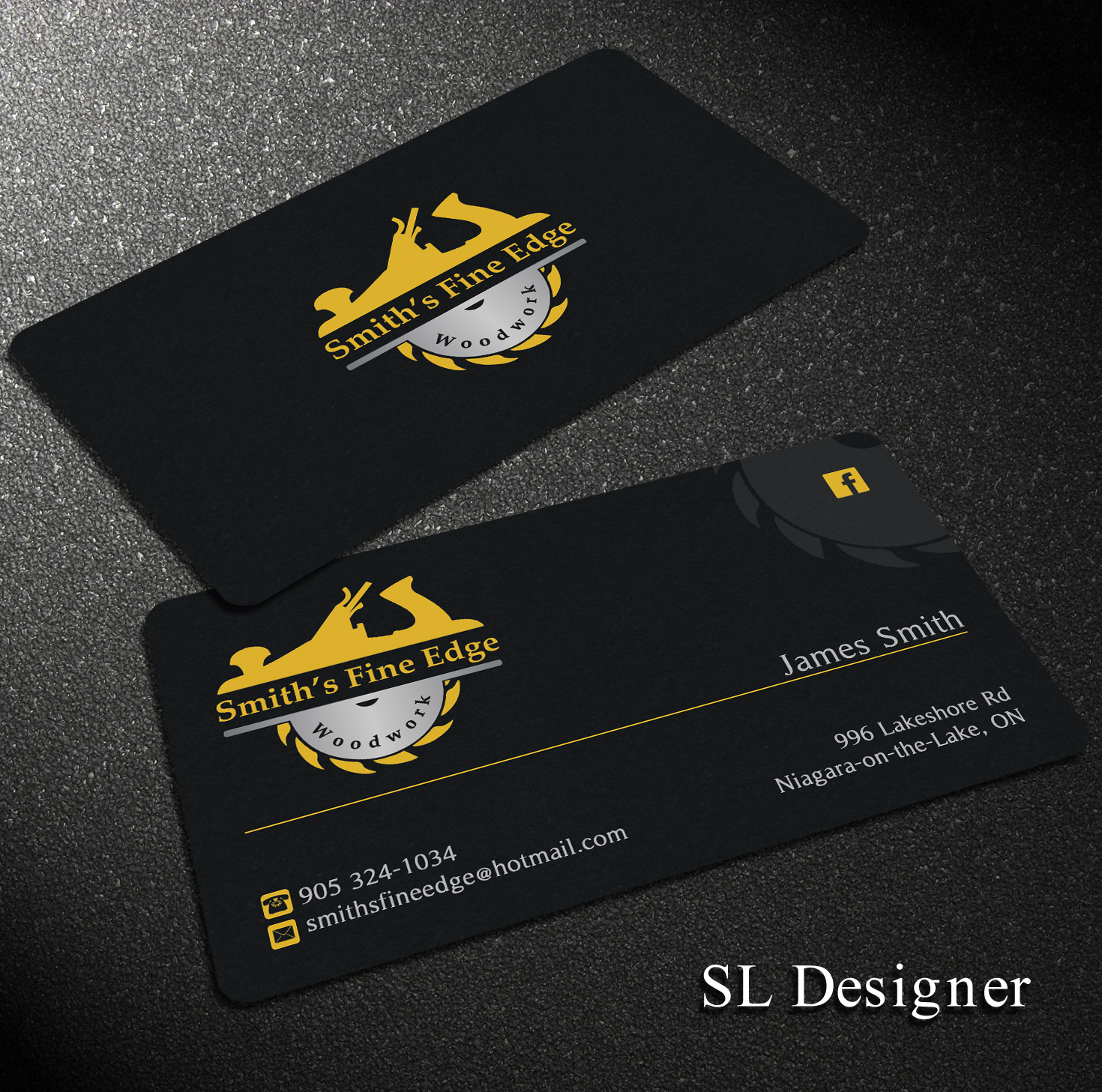 Business Card Design by SL Designer for Smith's Fine Edge Woodwork | Design #11188141