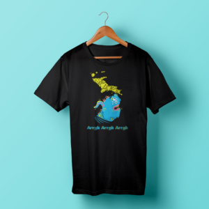 Michigan Monster T-Shirt Design -Playful -Silly -Fun Argh Argh Argh | T-shirt Design by Tegridy Studio