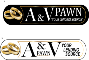 Logo-Design von fourdog123 für A&V Pawn Shop | Design: #11254393