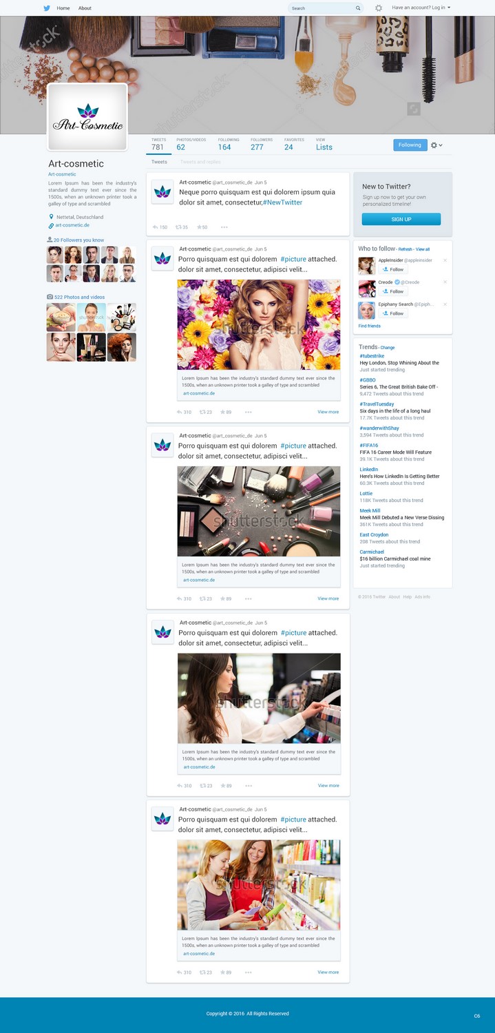 Web Design by pb for Art-cosmetic | Design #11279268