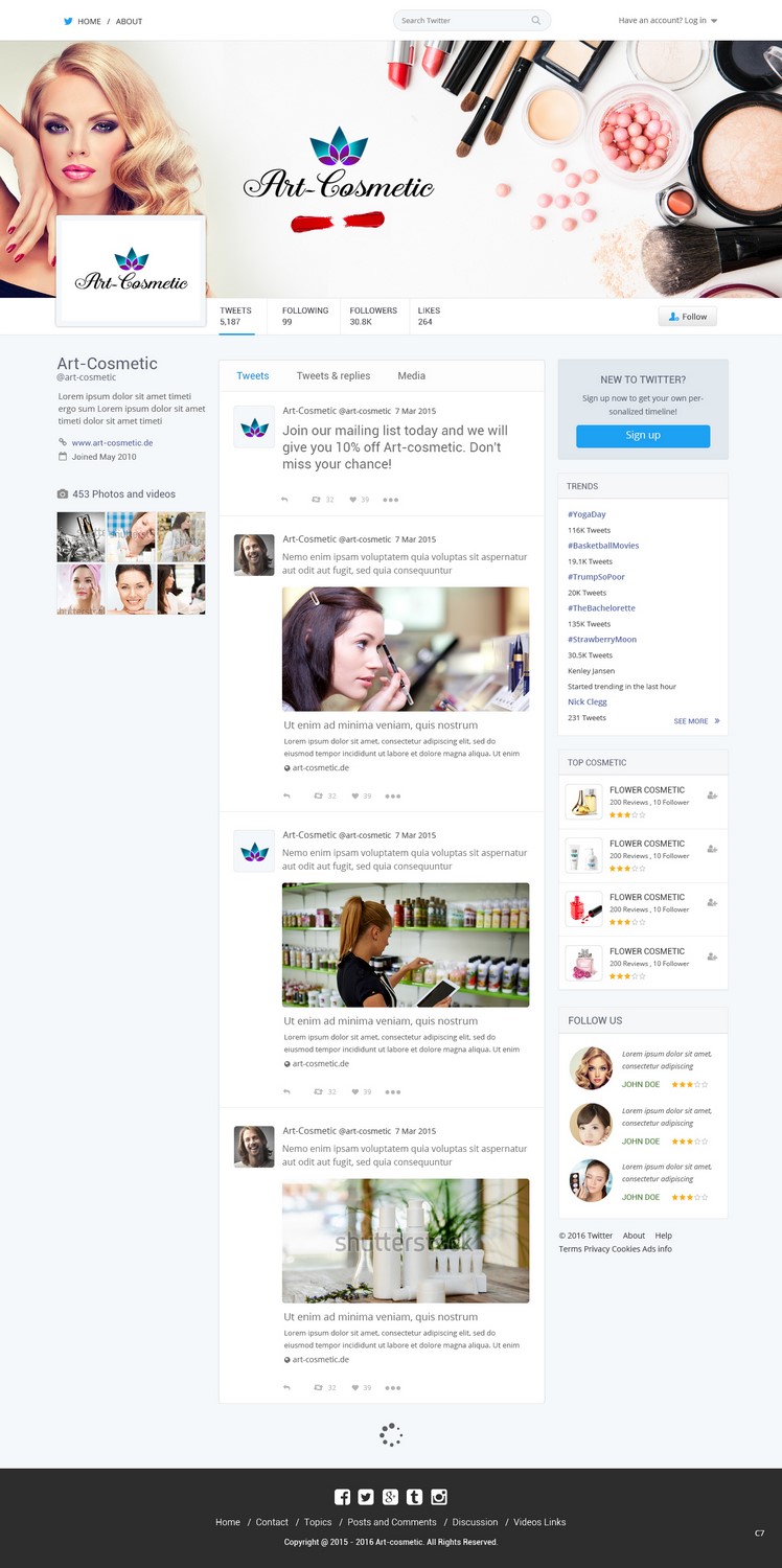 Web Design by pb for Art-cosmetic | Design #11279269