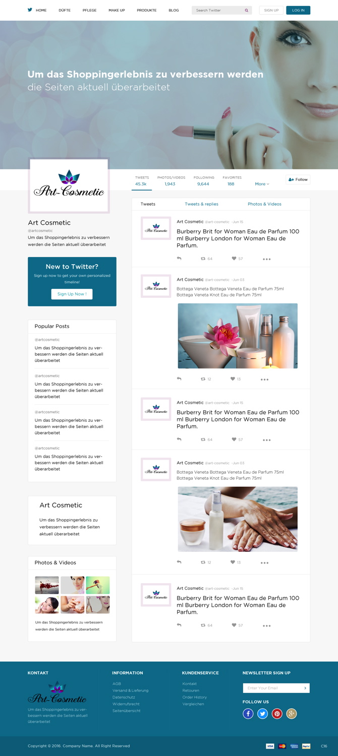Diseño Web por pb para Art-cosmetic | Diseño #11285256