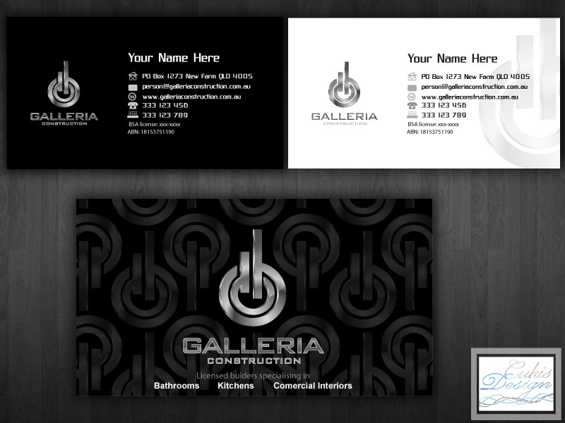 Business Card Design by cukisdesign for Galleria Construction | Design #478057