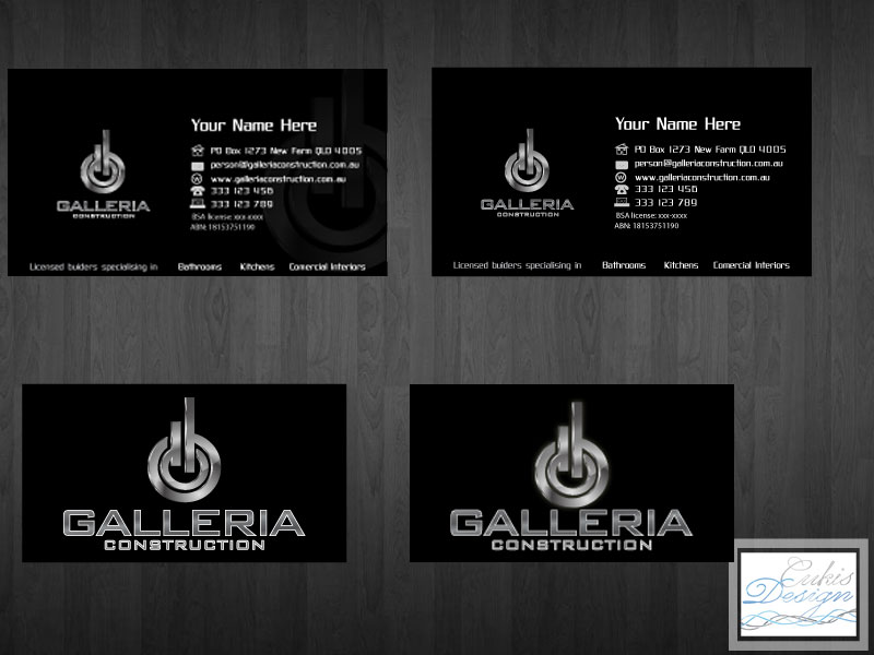 Business Card Design by cukisdesign for Galleria Construction | Design #479886
