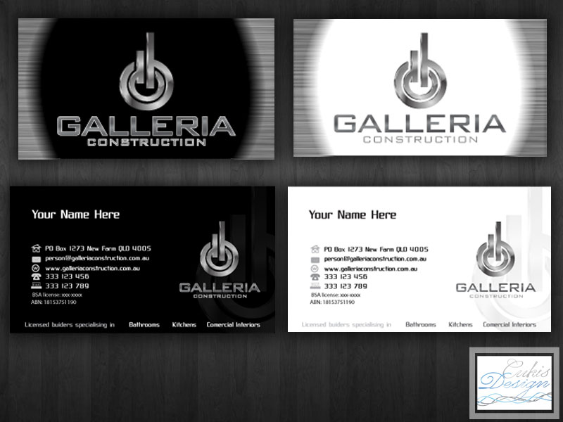 Business Card Design by cukisdesign for Galleria Construction | Design #481093