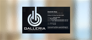 Business Card Design by diRtY.EMM for Galleria Construction | Design: #474845