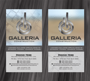 Business Card Design by diRtY.EMM for Galleria Construction | Design: #480138