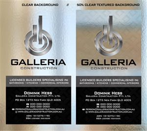 Business Card Design by diRtY.EMM for Galleria Construction | Design: #480507