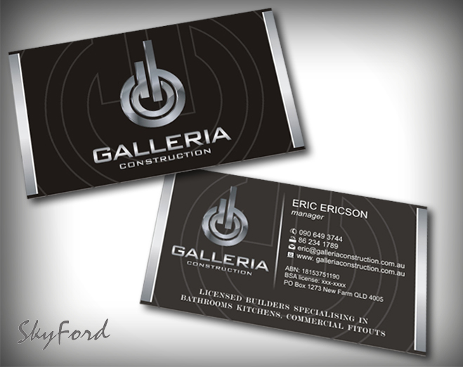 Design de Carte de Visite par SKYdesign pour Galleria Construction | Design #480703