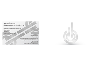 Business Card Design by Outsidebox for Galleria Construction | Design: #475017