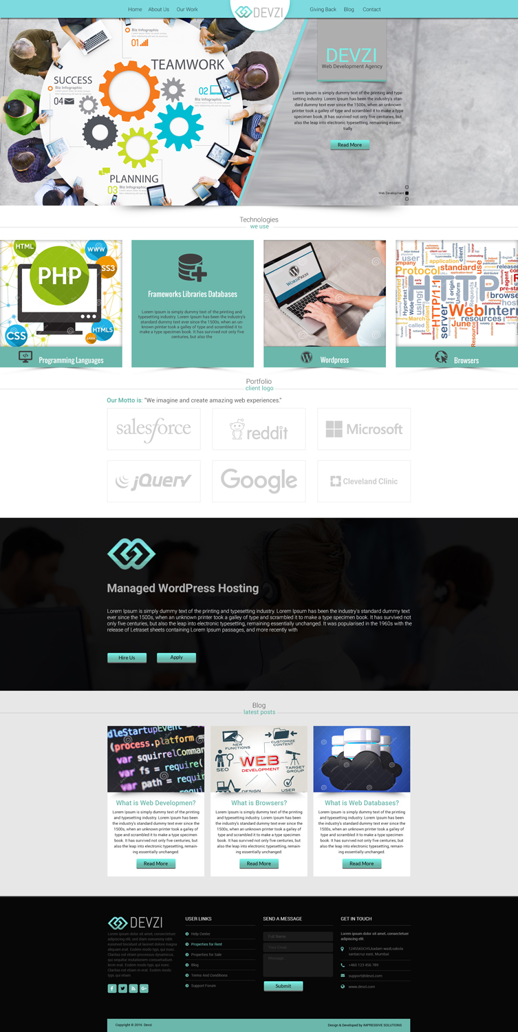 Web Design by Impressive Solutions for Devzi | Design #11209321