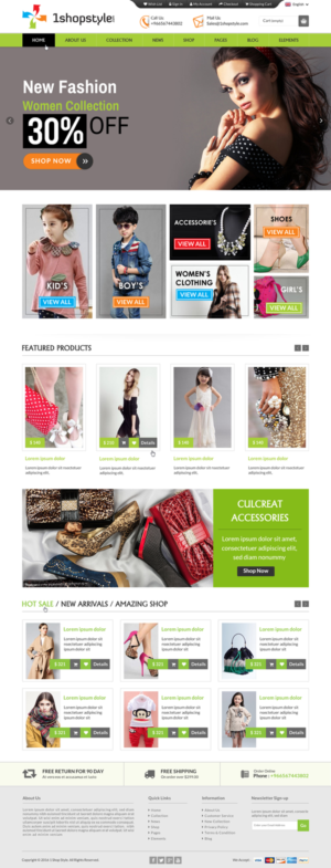 Web Design by Sbss for 1shopstyle.com | Design: #11210513