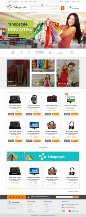 Web Design by Xclusive Designers for 1shopstyle.com | Design: #11215528