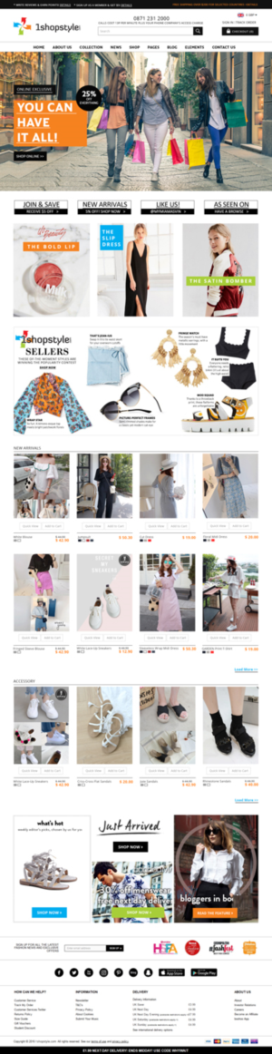 Web Design by Xclusive Designers for 1shopstyle.com | Design: #11220307
