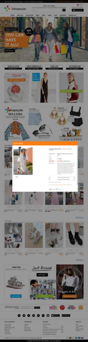 Web Design by Xclusive Designers for 1shopstyle.com | Design: #11220308