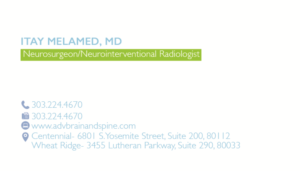 Business Card Design by CallmePAUL for Advanced Brain & Spine | Design: #11206855