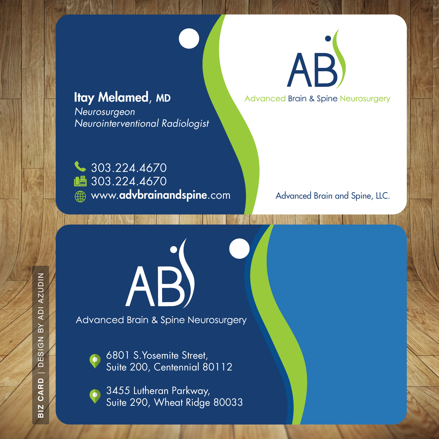 Business Card Design by adiazudin for Advanced Brain & Spine | Design #11291932