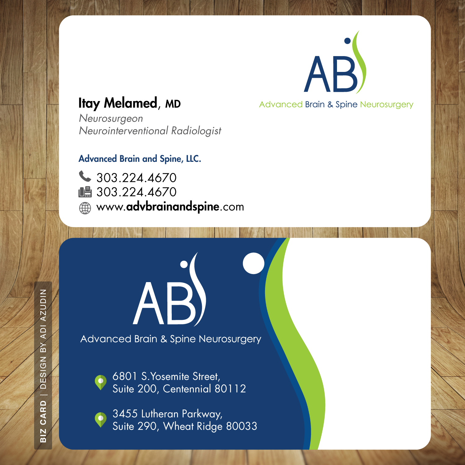 Business Card Design by adiazudin for Advanced Brain & Spine | Design #11293707