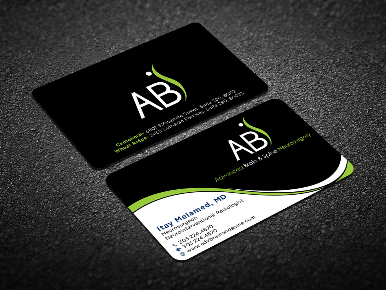Business Card Design by Verified artistry (Design garden) for Advanced Brain & Spine | Design #11215122