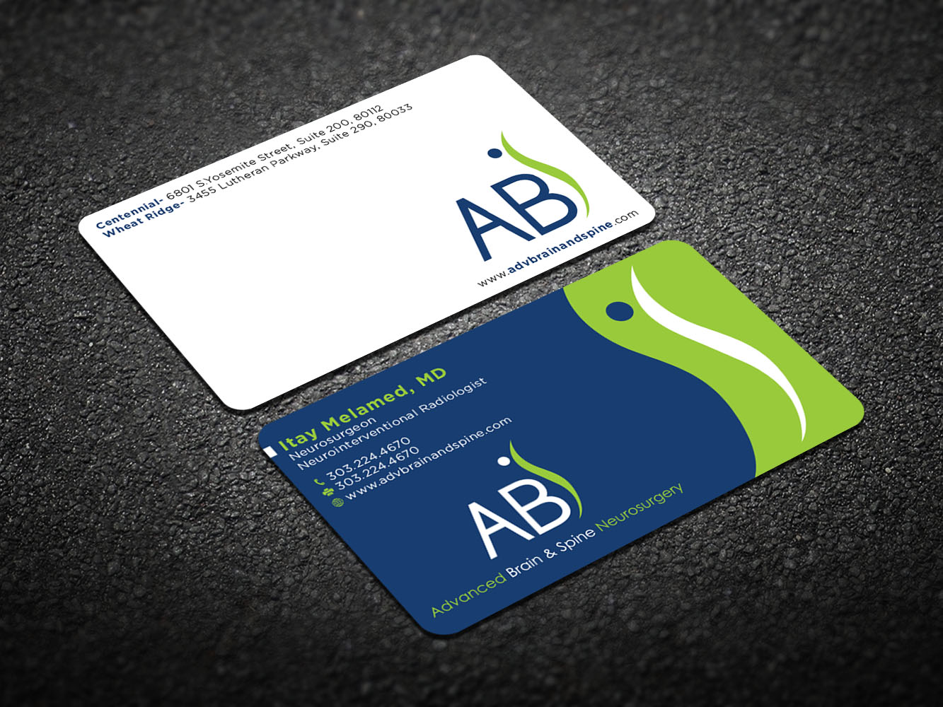 Business Card Design by Verified artistry (Design garden) for Advanced Brain & Spine | Design #11215136