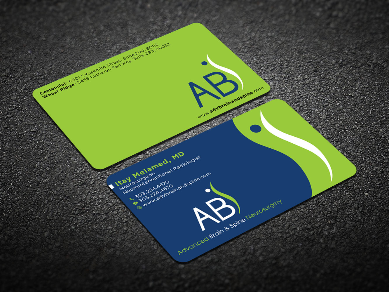 Business Card Design by Verified artistry (Design garden) for Advanced Brain & Spine | Design #11215137