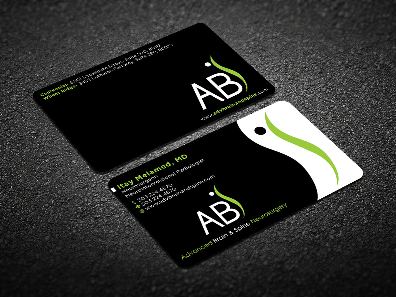 Business Card Design by Verified artistry (Design garden) for Advanced Brain & Spine | Design #11215138