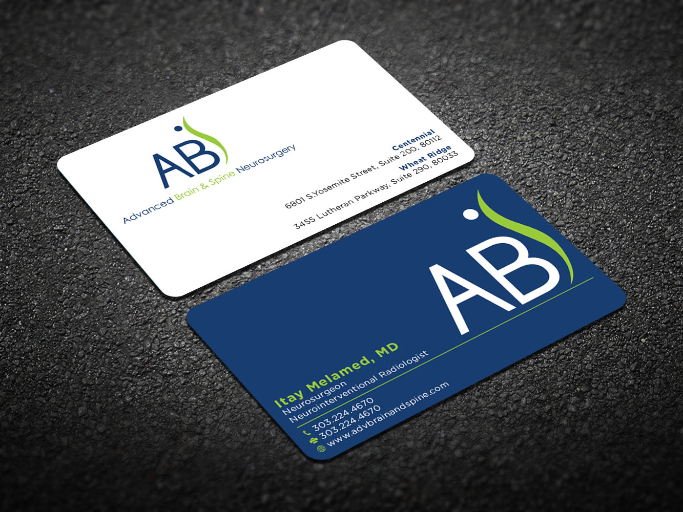 Business Card Design by Verified artistry (Design garden) for Advanced Brain & Spine | Design #11215140