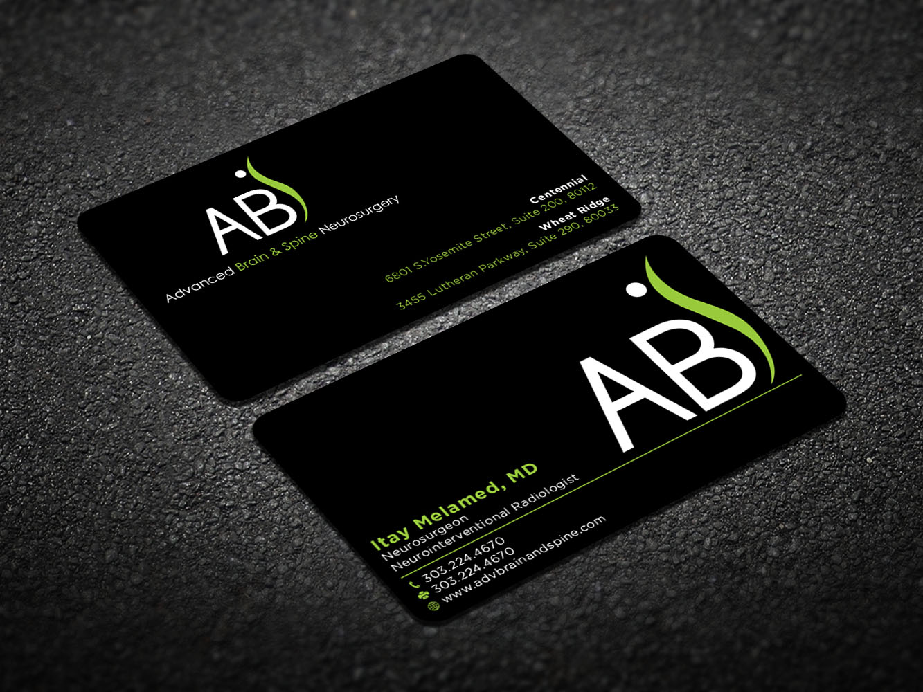 Business Card Design by Verified artistry (Design garden) for Advanced Brain & Spine | Design #11215141