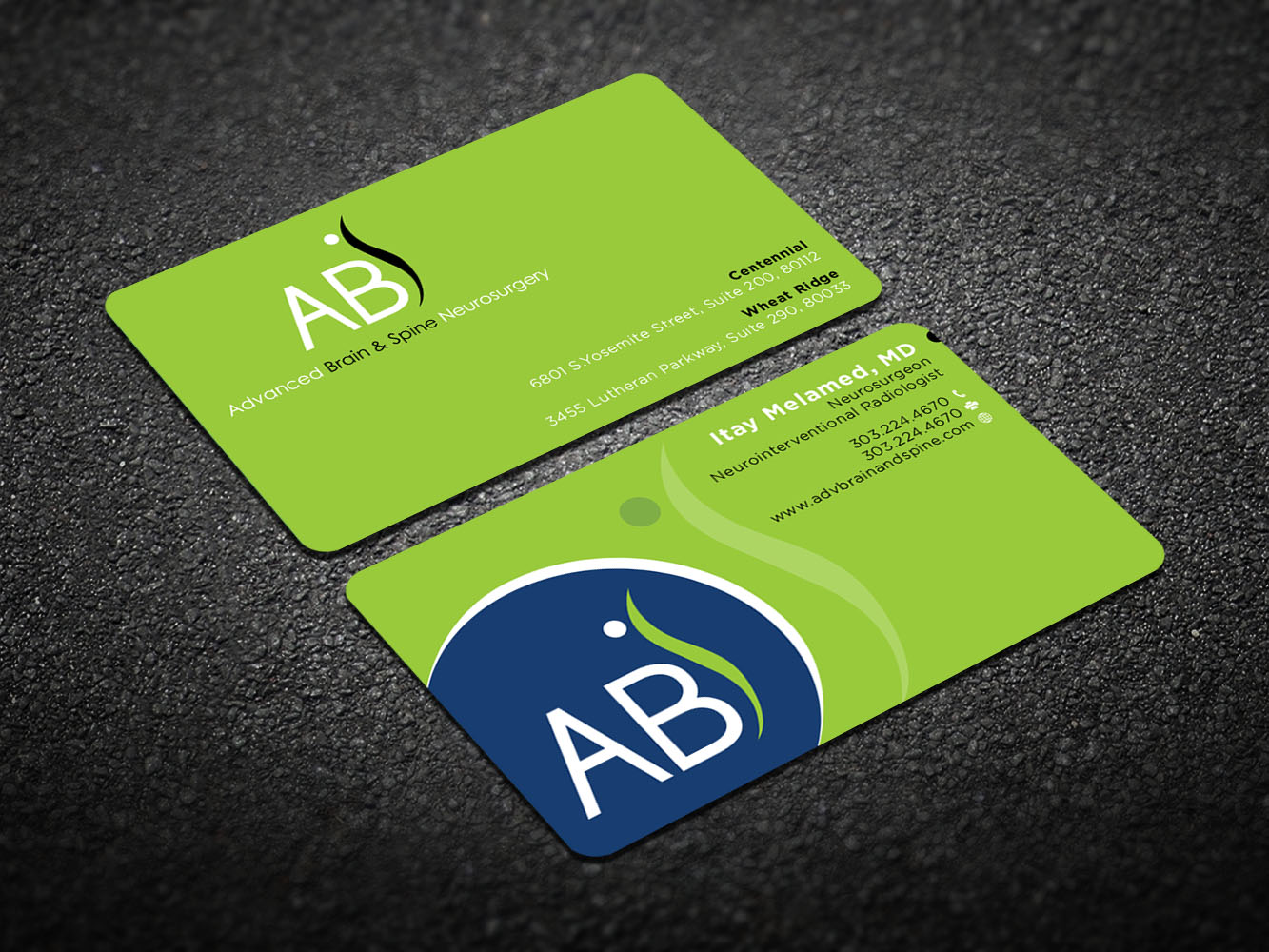 Business Card Design by Verified artistry (Design garden) for Advanced Brain & Spine | Design #11215142