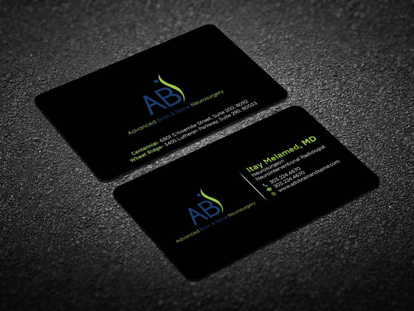 Business Card Design by Verified artistry (Design garden) for Advanced Brain & Spine | Design #11215148