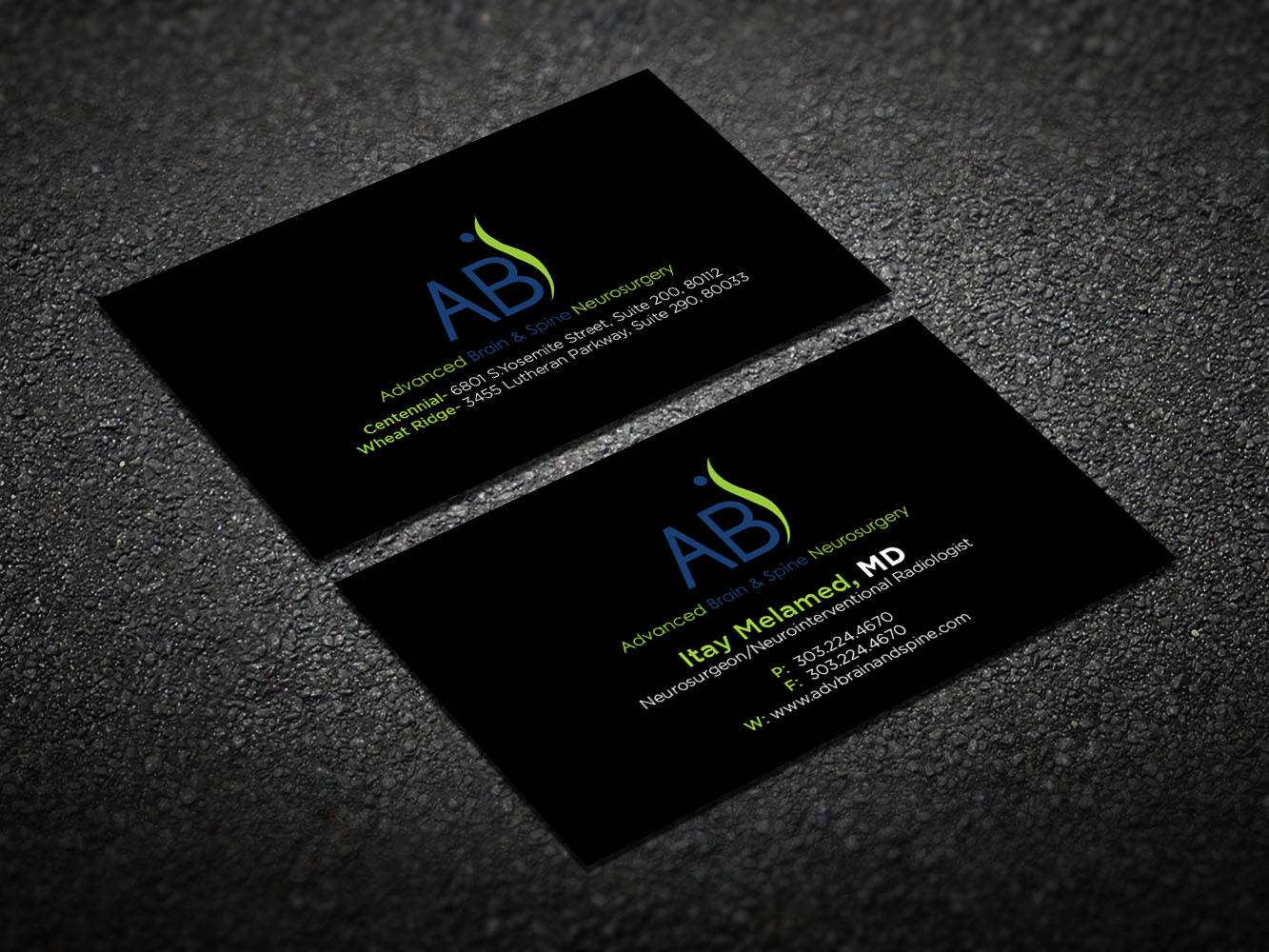 Business Card Design by Verified artistry for Advanced Brain & Spine | Design #11215154