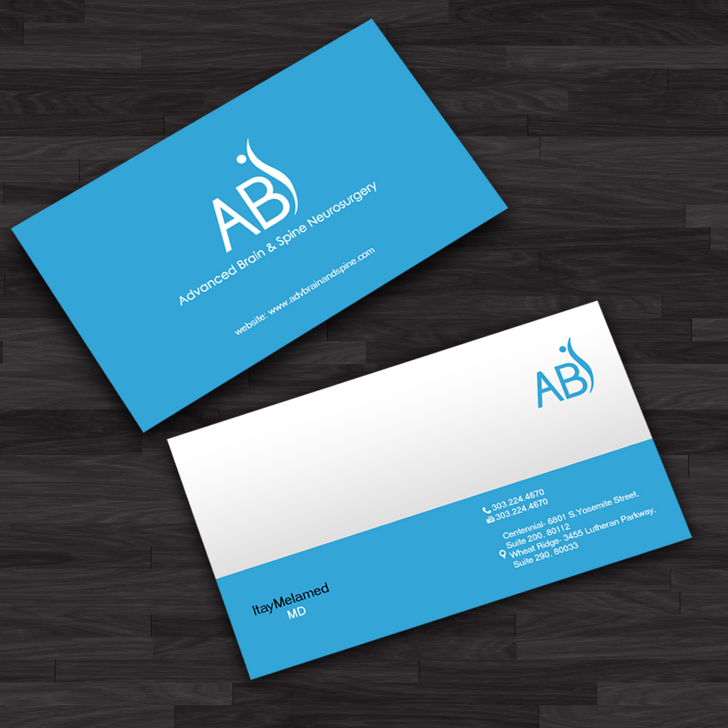 Design de Carte de Visite par EWS Webs pour Advanced Brain & Spine | Design #11298475