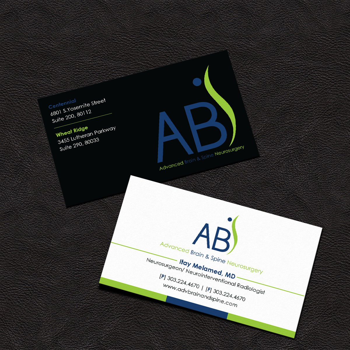 Business Card Design by Grafactory for Advanced Brain & Spine | Design #11211146